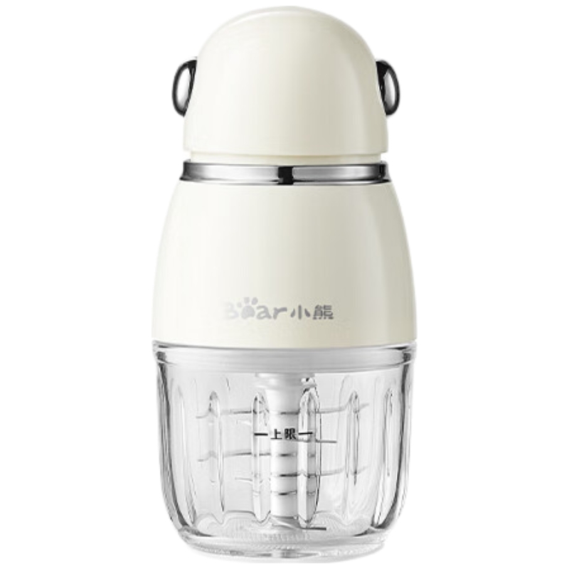 小熊(Bear)辅食机婴儿多功能小型迷你研磨料理机家用宝宝迷你绞馅碎肉切菜机8叶刀头 SJJ-D02E3-P01