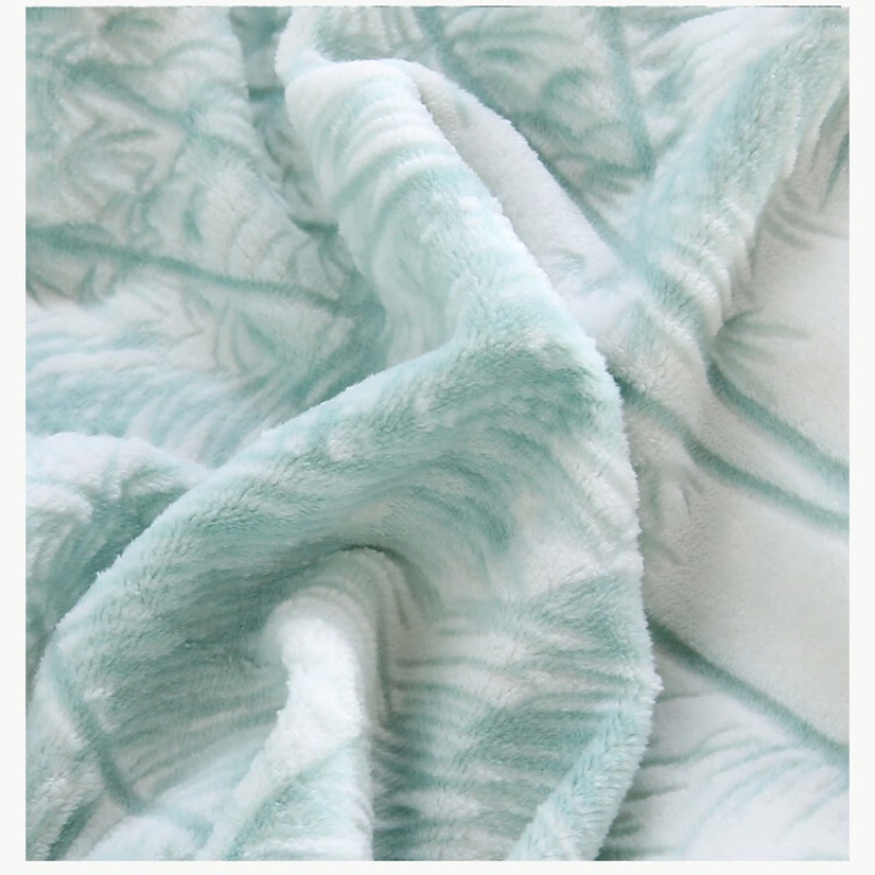 悠梦嘉居 7D雕花绒暖芙四件套 3500克 被套+床单+枕套*2 奇幻森林蓝绿 YJ-14561高清大图