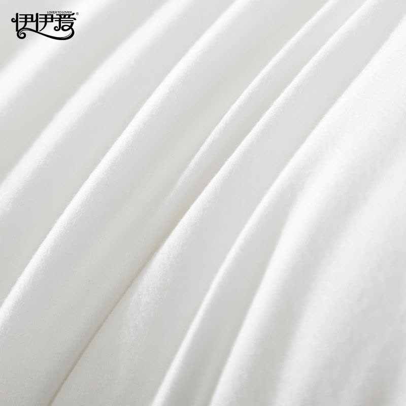 伊伊爱 全棉拼色边皇家酒店枕头枕芯白色图片