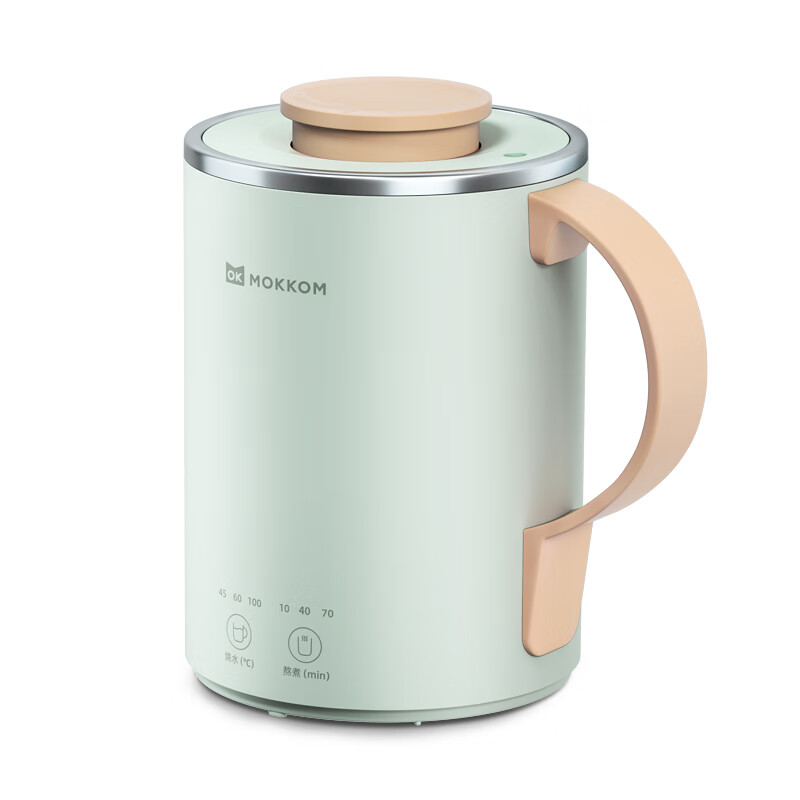 mokkom磨客350ML迷你养生杯养生壶电热水杯 小型便携煮茶器烧水壶小型花茶壶带茶滤电水壶 MK-387绿色高清大图