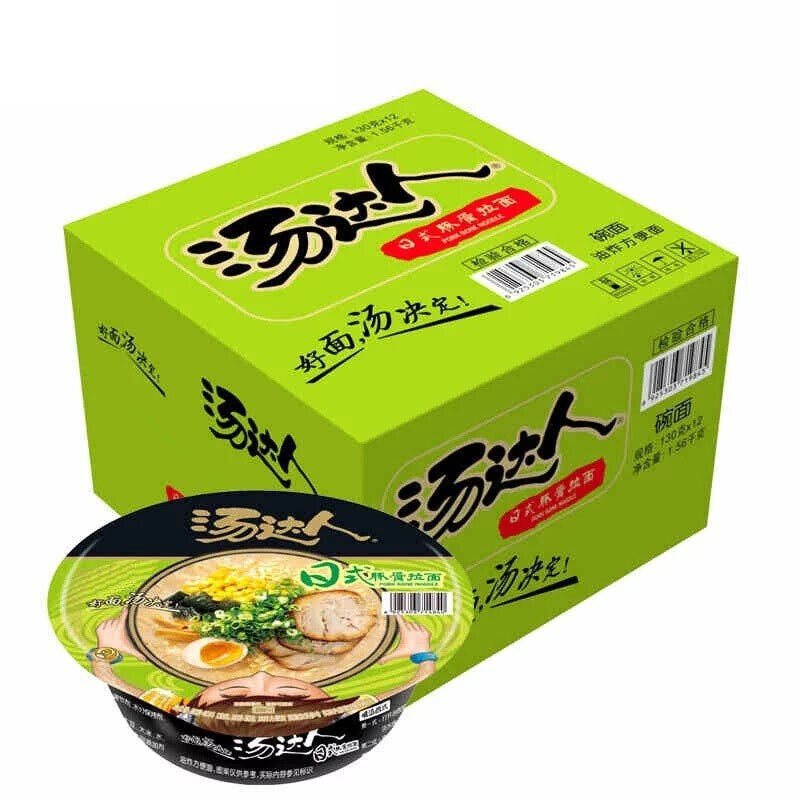 汤达人 日式豚骨 碗面 130g x12