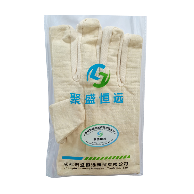 聚盛恒远双层帆布手套24道压线防滑耐磨加大加厚双层劳保手套高清大图