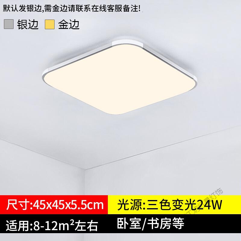 苏宁放心购 遥控大气吸顶灯led卧室灯简约现代长方形灯具阳台房间客厅灯高清大图