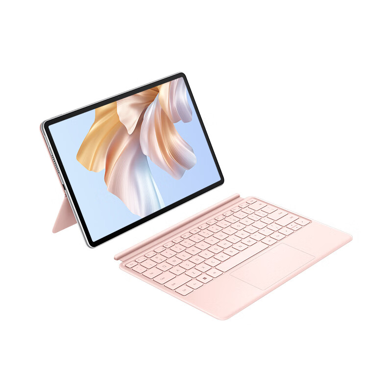 华为二合一笔记本电脑HUAWEI MateBook E GO 2022款 16G 512G LTE 12.35英寸 2.5K护眼全面屏 轻薄办公本 雪域白+樱语粉键盘高清大图