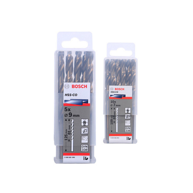 博世(Bosch) 高速钢麻花钻头-含钴10.0 mm HSS-Co (5支装) 货期5-10天