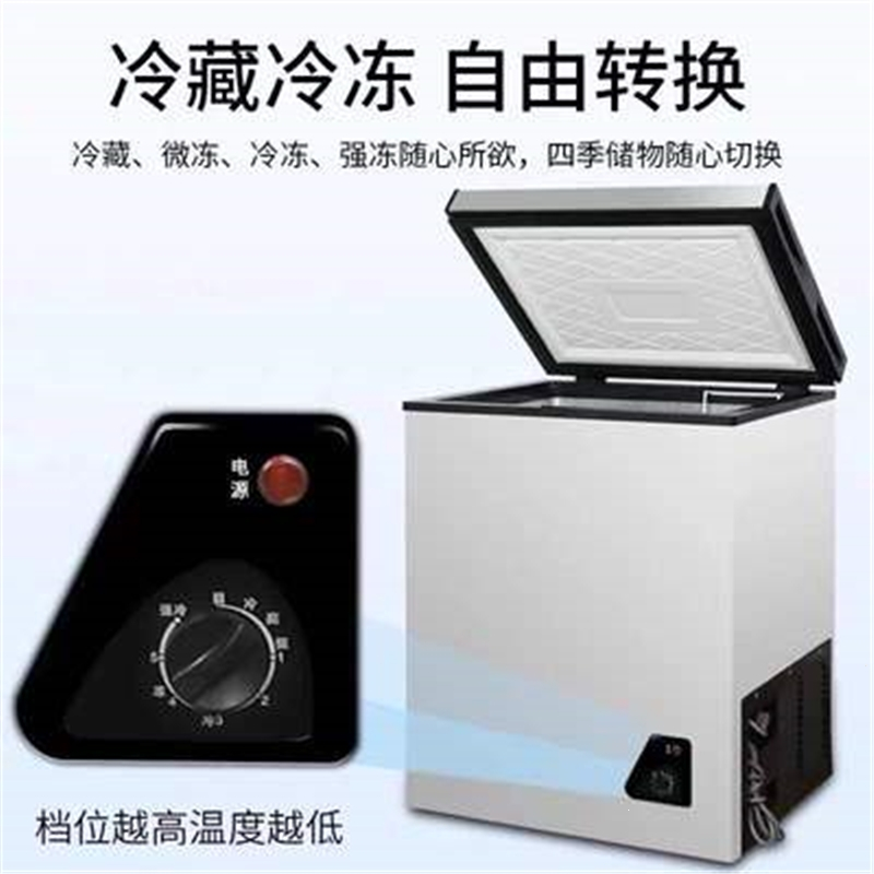 月亮喵冰雪小冷柜商用大容量双温节能冷冻冷藏租房家用小型双门冰柜 40L银色单门 无联保