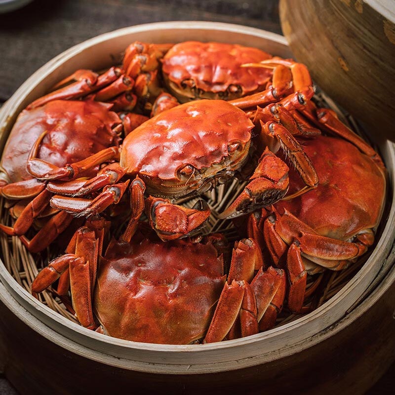 天蟹阁(TIANXIEGE) 阳澄湖大闸蟹398型 公蟹3.2两 母蟹2.2两 3对高清大图