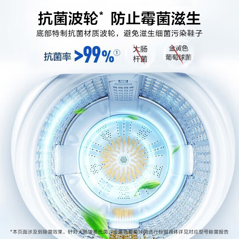 海尔(Haier)洗鞋机8公斤容量 全自动刷鞋机可脱水家用智能洗脱一体多功能懒人洗鞋器迷你免拆鞋带 HQ2-T51U1高清大图