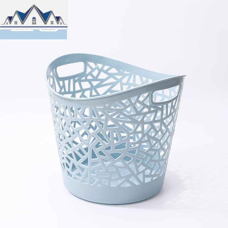 脏衣篮家用浴室洗衣篮洗衣篓多功能玩具杂物大号塑料收纳篮子 三维工匠 蓝色