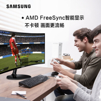 三星(SAMSUNG)C27F390FHC 27英寸曲面 1800R曲率大屏高清 护眼不闪屏 可壁挂 电脑显示屏 (HDMI+VGA)