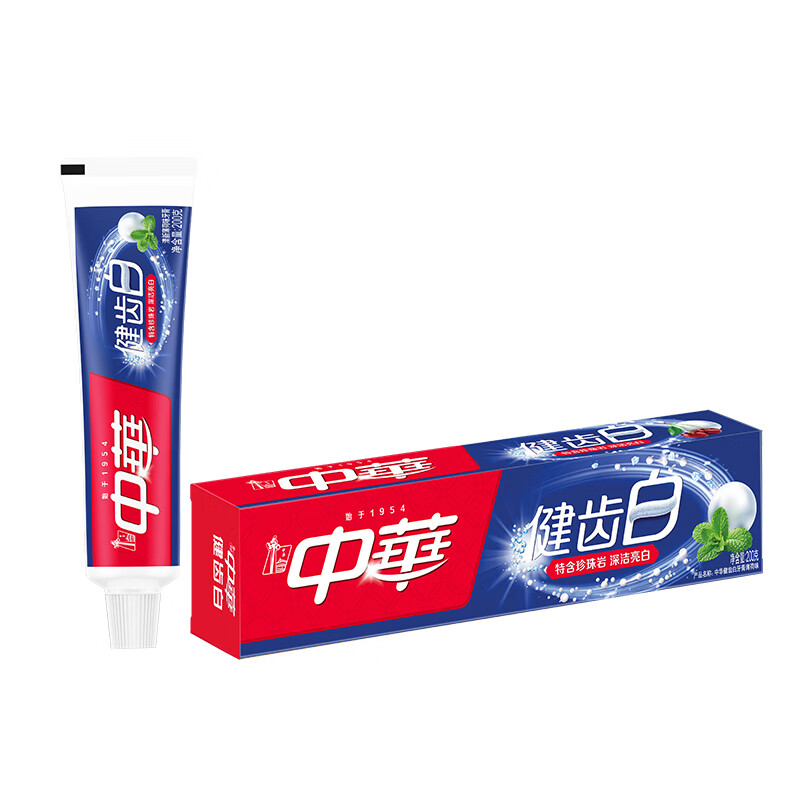 中华(Zhonghua) 健齿白牙膏 清新薄荷200g 新老包装随机高清大图