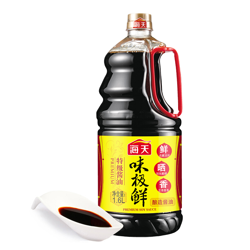 海天 味极鲜酱油1.6L 特级酱油 生抽 炒菜凉拌非转基因海天出品
