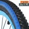 适用26寸/轮胎26X1.95里胎26X2.125内胎山地车胎公路车肩彩外胎 26X1.95蓝色外胎