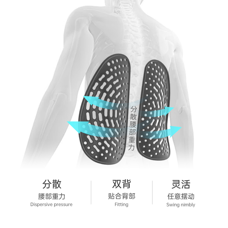囍诺 普格瑞司人体工程学网布电脑椅人体工学办公椅子老板椅电竞转椅家用PH-W05