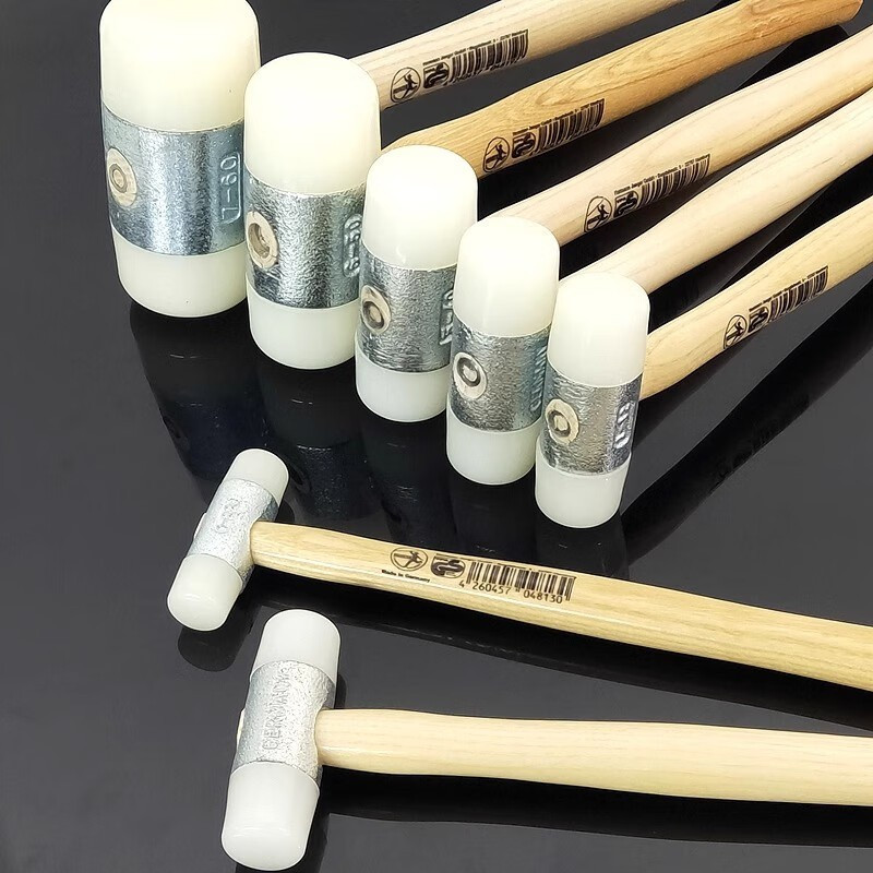 OUOETY德国进口猎人白胶锤汽车修复凸专业安装锤尼龙硬锤头锤子橡胶锤头 白胶锤 50mm 猎人 德国制造高清大图