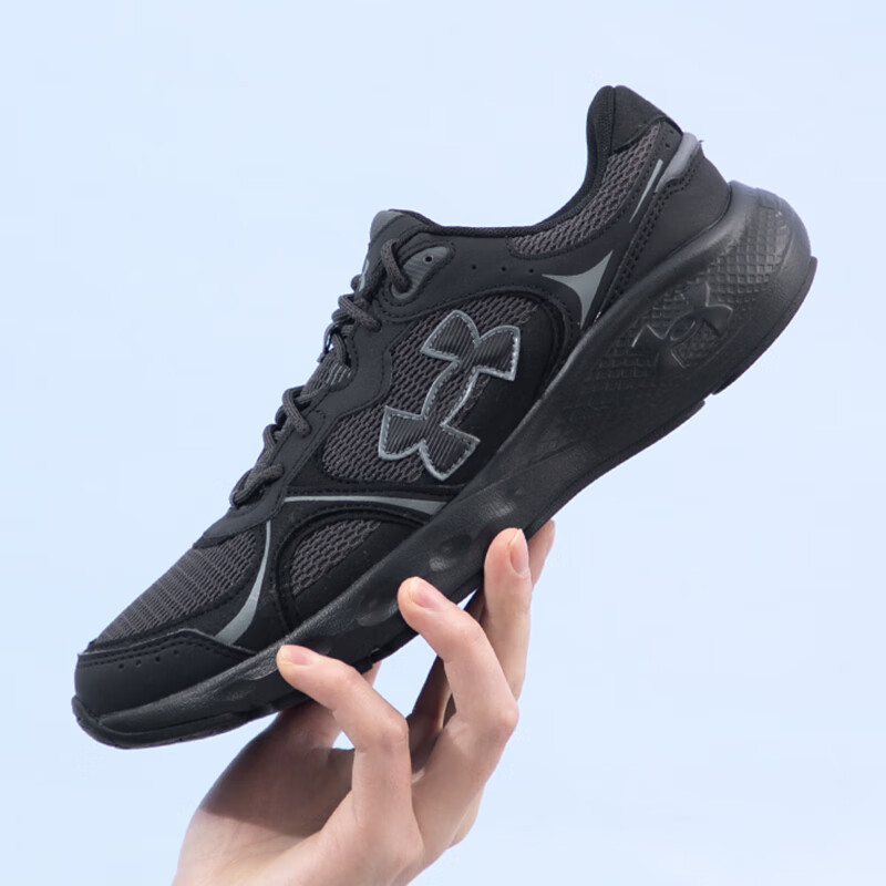 安德玛(Under Armour)UA运动鞋男子健身训练低帮透气防滑耐磨缓震跑步鞋3028445 001/黑色 43/9