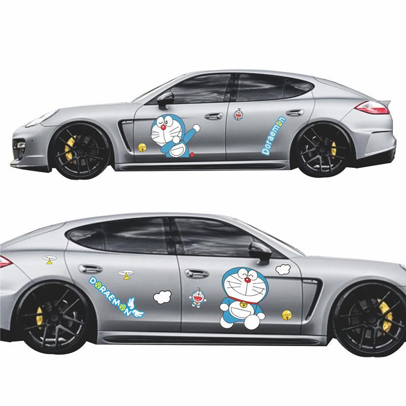 哆啦a梦汽车贴纸机器猫可爱卡通车身车车贴划痕遮挡叮当猫拉花汽车车
