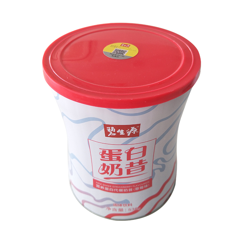 碧生源 蛋白代餐奶昔男女饱腹代餐粉 营养膳食纤维粉 538g/罐(草莓味)