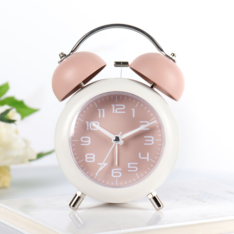 时尚简约学生打铃闹钟卧室现代儿童床头夜灯时钟家用钟表ha18f