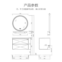 JOMOO九牧卫浴浴室柜工业风强收纳双抽卫生间智能洗漱台洗脸盆洗手盆组合A2701