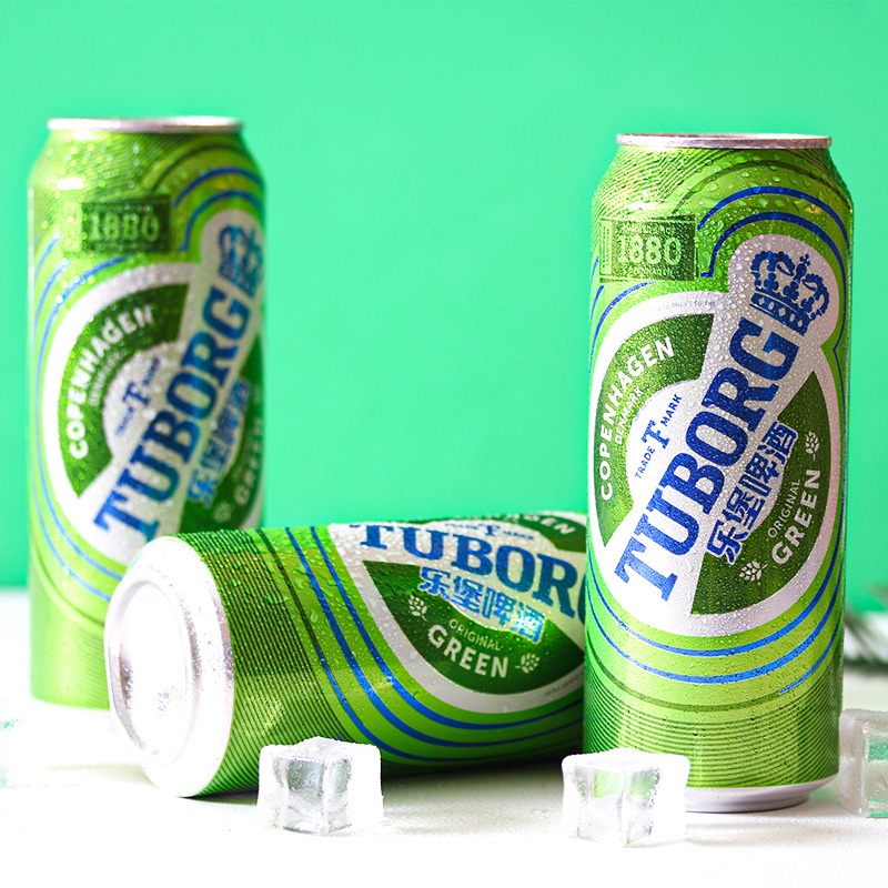 乐堡啤酒tuborg清爽小麦啤酒500ml24听嘉士伯旗下易拉环罐装