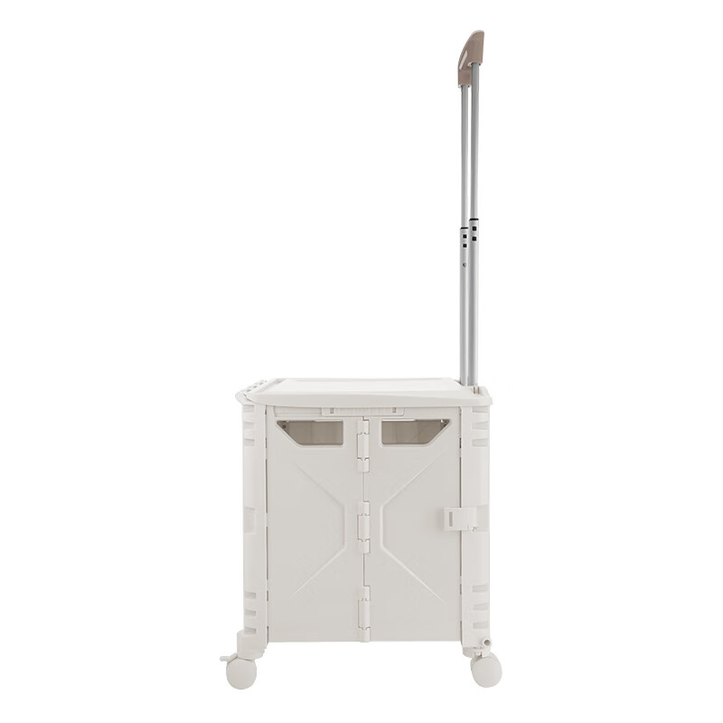 乐扣乐扣(locknlock)一箱多用加厚承重滑轮拉杆多功能快速折叠高颜值储物箱45L LTZ523FU白色高清大图