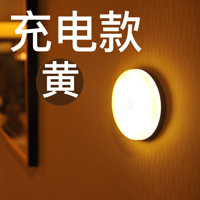 小夜灯泡led充电楼道节能光控声控过道衣柜吸顶走廊人体感应自动波迷娜BOMINA高清大图
