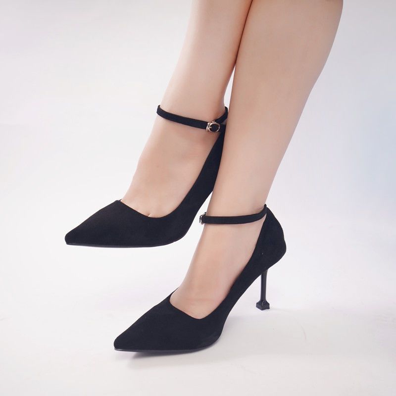 针线版基础束鞋带一双 免安装高跟鞋束鞋带绕脚脖子脚绊一字扣鞋带不