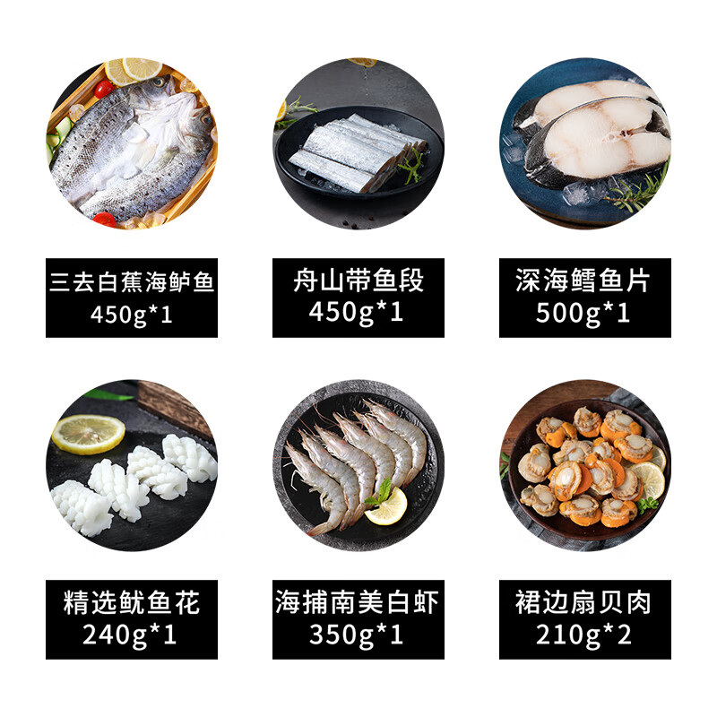 鲜到鲜得 海鲜礼盒24K3款2410g高清大图