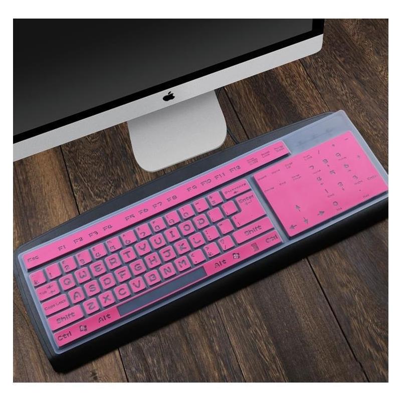 魔力鸭2108s罗技g610狼途x1000台式机械键盘通用保护膜防尘套七彩黑色