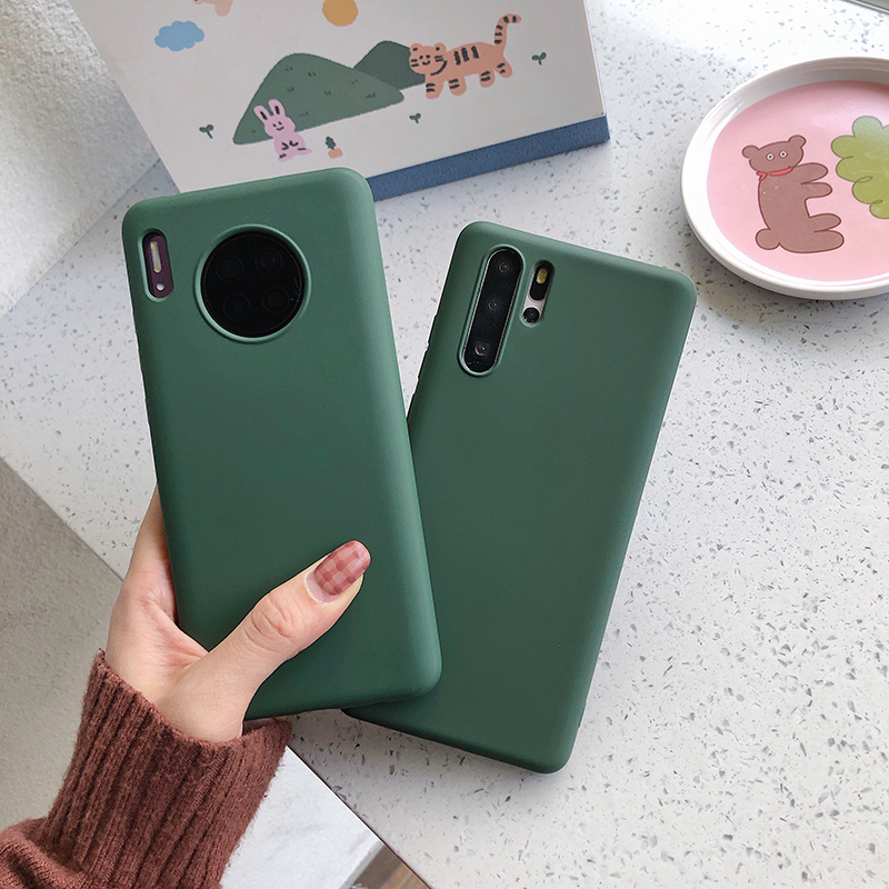 暗夜绿华为mate30手机壳p30p20女款nova5435i4e2s荣耀9x全包208x2真