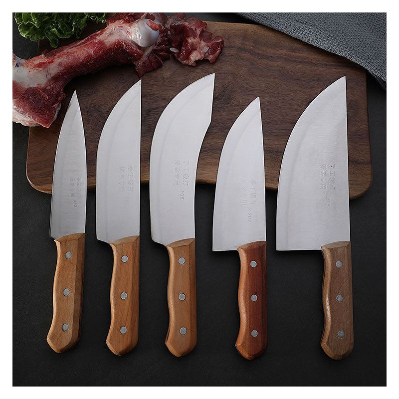 502剔骨刀手工锻打屠宰刀杀猪剔骨剥皮尖刀分割牛刀杀羊杀牛刀割肉宰