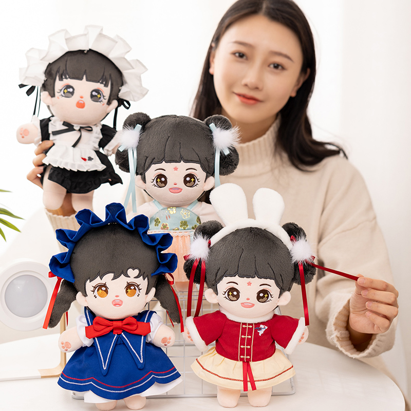 可爱棉花娃娃公仔女孩人形玩偶国风古装人偶布偶
