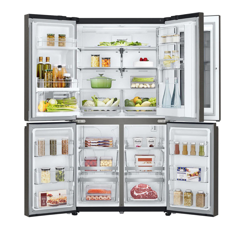 韩国原装进口lg f680mc34a 662升大容量冰箱 曼哈顿午夜黑 门中门设计