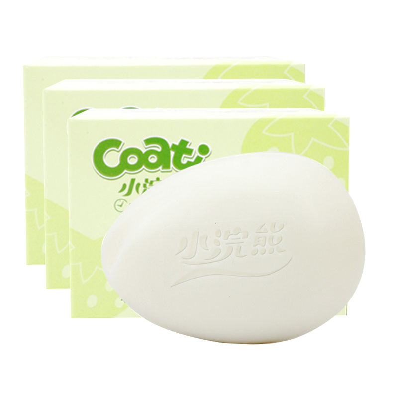 小浣熊宝宝婴儿儿童香皂洗手洗脸皂宝宝专用洗脸天然洗澡抗菌卡通 一