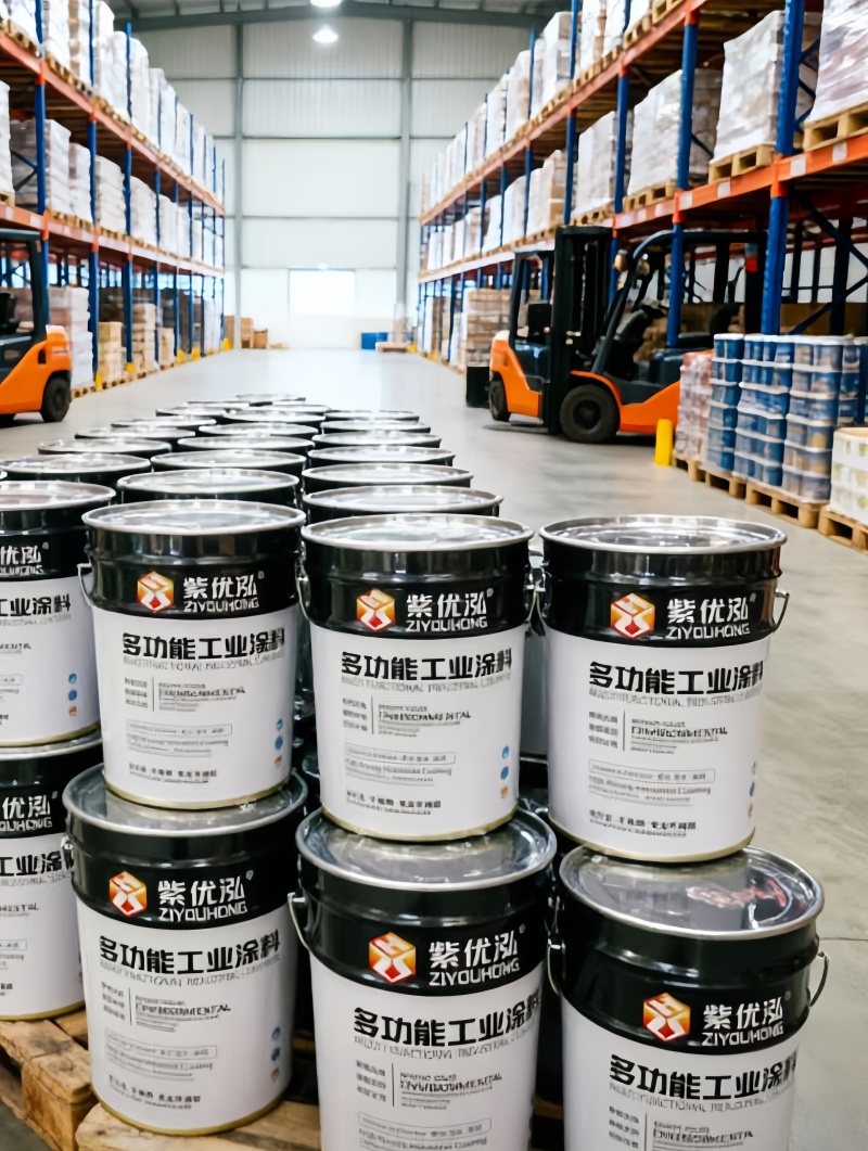 紫优泓 多功能工业涂料油漆金属漆防锈漆20kg 翠绿色 [1桶]高清大图