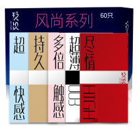 [全彩60只装]玖悦动感组合玻尿酸乳胶避孕套 超薄倍滑螺纹凸点大颗粒呵护有来有去YLYQ安全套