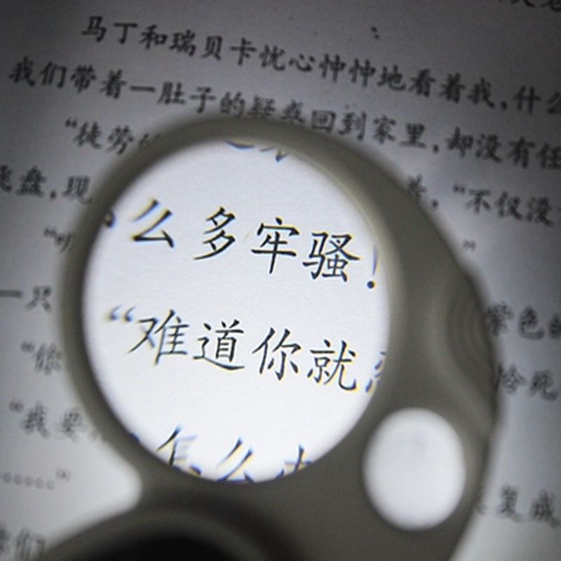 10倍20倍双镜折叠钥匙扣放大镜 阅读鉴定放大镜便携式