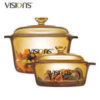 康宁(VISIONS)晶典透明锅2L+晶典透明锅3L 汤锅套装