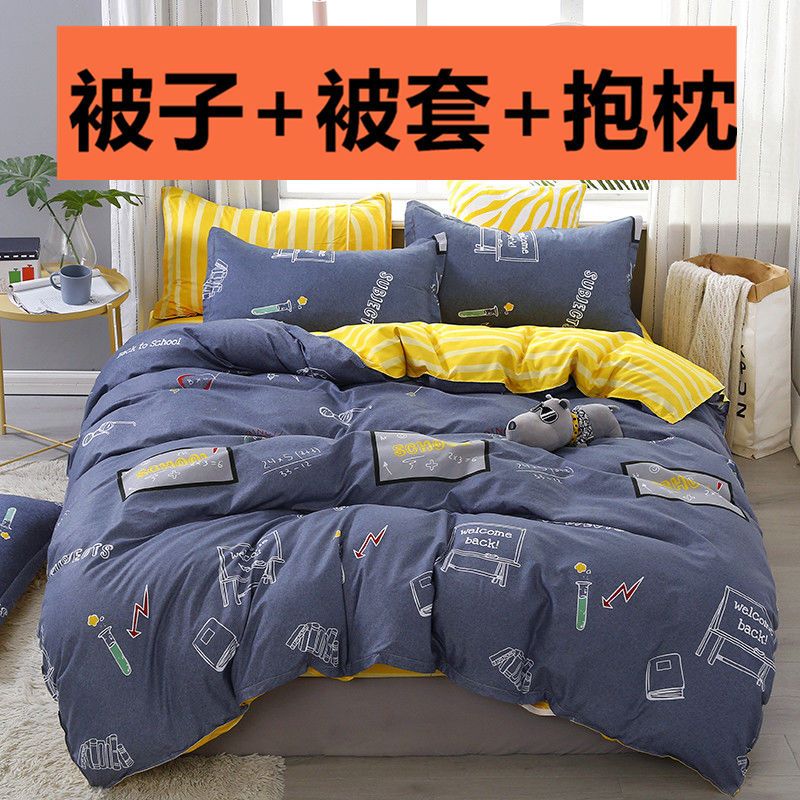 LOVE校园生活 150*200夏被送被套+抱枕 带被套被子可拆洗冬被加厚保暖单人学生宿舍双人被芯棉被床垫子套