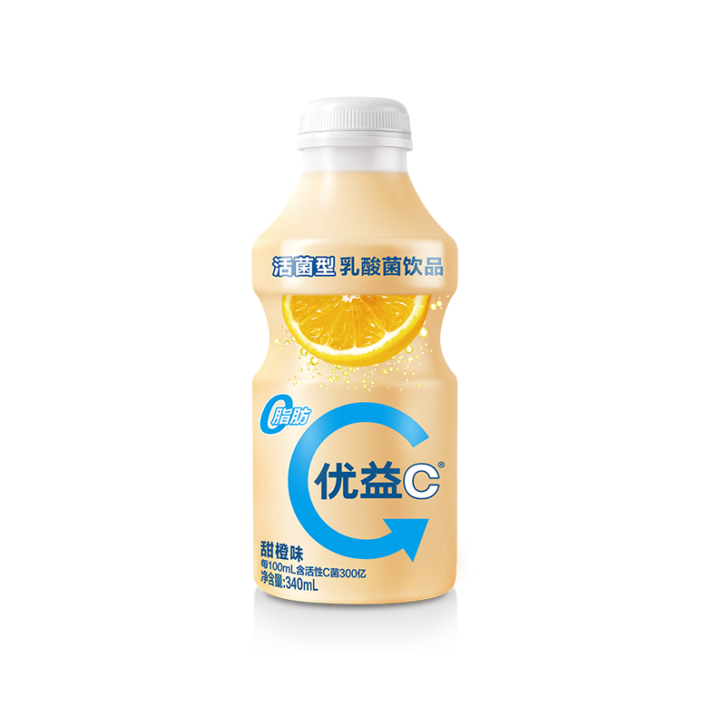 蒙牛优益c活菌型乳酸菌饮品甜橙味340ml