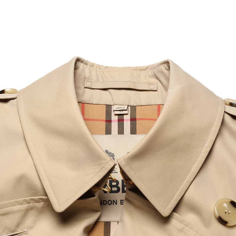 博柏利巴宝莉burberry男款棉质肯辛顿版型中长款风衣外套80458591