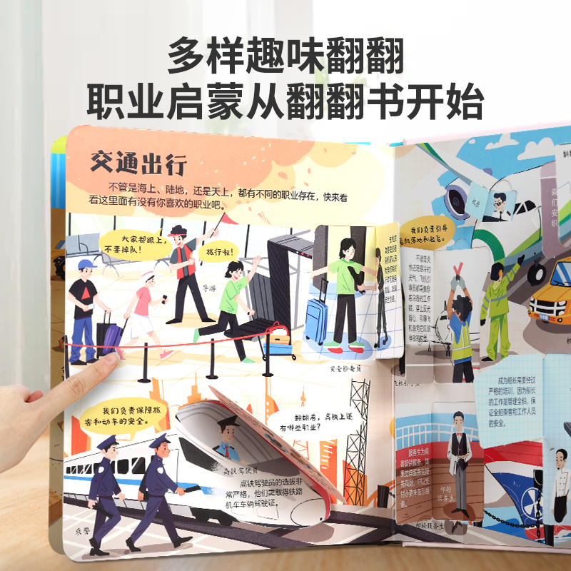揭秘翻翻书:揭秘恐龙 [正版]揭秘职业立体翻翻书 儿童3d立体翻翻书幼儿早教撕不烂绘本1-2岁 宝宝一两岁益智启蒙玩具图