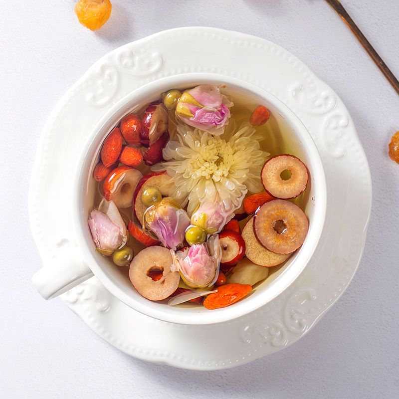 买2发3玫瑰桂圆红枣枸杞茶女人养生玫瑰菊花茶组合水果菊花茶