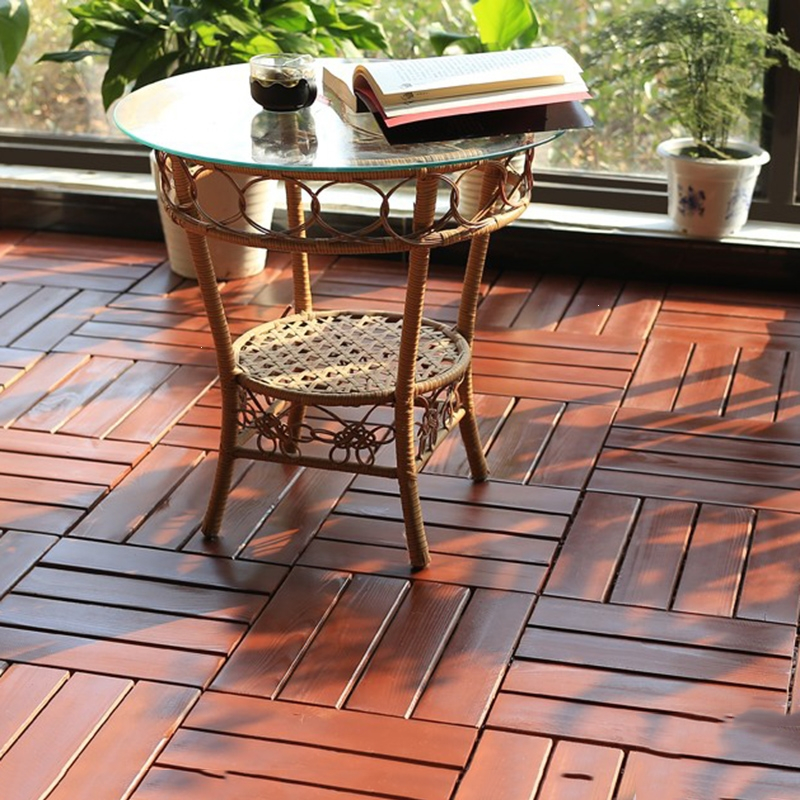 古达阳台拼接地板木地台菠萝格地板室外别墅露台花园拼花实木地板