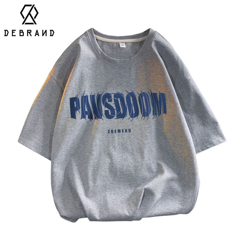 DEBRAND克莱因蓝重磅t恤短袖男oversize精梳棉半袖夏季ins潮流体恤图片