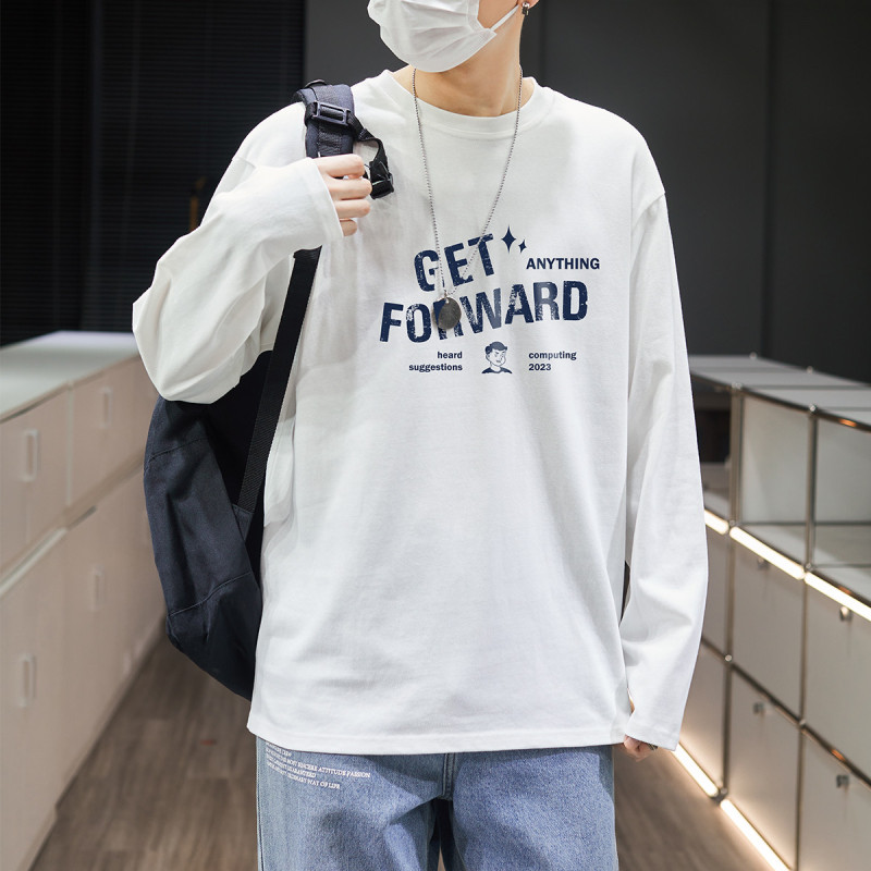 85折价594元唐狮男装长袖t恤图案印花长袖t恤长袖t恤男男士长袖男士