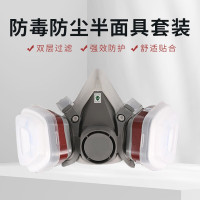添盾 TD-FB9620P防毒防尘半面具套装（包含1个半面具主体，1对有机蒸汽滤盒，1对滤棉，1对滤棉盖）