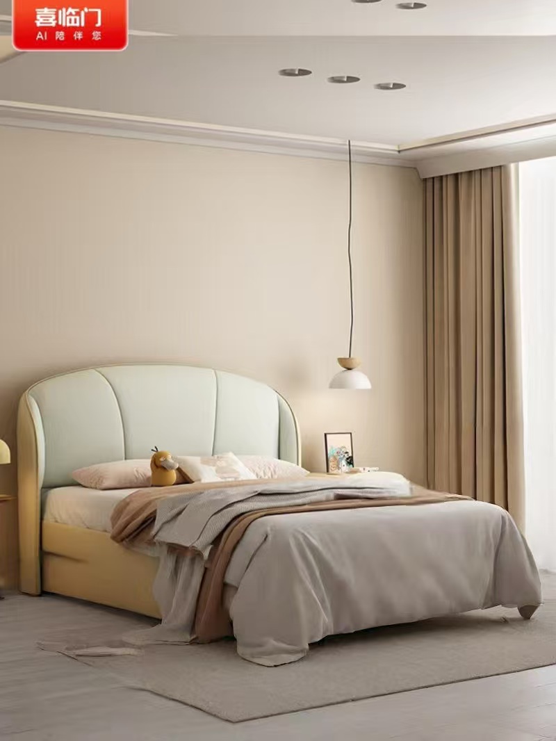 喜临门 - 贝壳pro 儿童皮床 排骨架床 青少年实木皮床