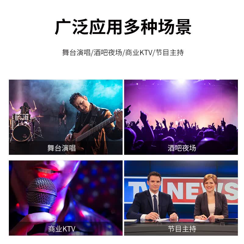 戴浦(DAIPU)无线一拖二麦克风防啸叫UHF真分集增强型远距离200米主持演讲麦双领夹DP-EW700高清大图